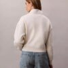 Sweatshirt med hög hals och kvartslång dragkedja i fleece med arkivlogotyp Sweatshirt med hög hals och kvartslång dragkedja i fleece med arkivlogotyp