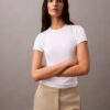 T-shirt i bomullsribb