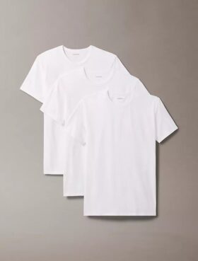 T-shirt i Cotton Stretch-blandning, 3-pack, slim fit, rund hals T-shirt i Cotton Stretch-blandning, 3-pack, slim fit, rund hals