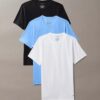 T-shirt i Cotton Stretch-blandning, 3-pack, slim fit, rund hals T-shirt i Cotton Stretch-blandning, 3-pack, slim fit, rund hals