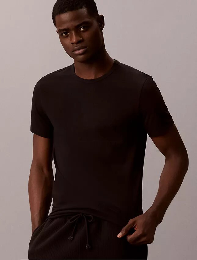 T-shirt i Cotton Stretch-blandning, 3-pack, slim fit, rund hals T-shirt i Cotton Stretch-blandning, 3-pack, slim fit, rund hals