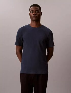 T-shirt i våffelstickat