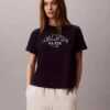 T-shirt med bågformad logotyp