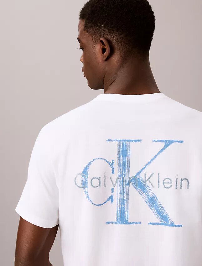 T-shirt med Brushstroke Monologo-grafik T-shirt med Brushstroke Monologo-grafik