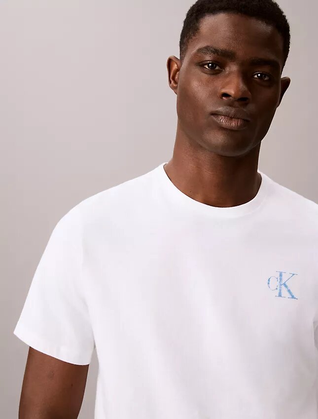 T-shirt med Brushstroke Monologo-grafik T-shirt med Brushstroke Monologo-grafik