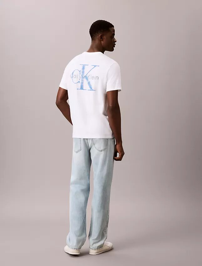 T-shirt med Brushstroke Monologo-grafik T-shirt med Brushstroke Monologo-grafik