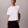 T-shirt med Calvin Klein-logotyp i kursiv stil T-shirt med Calvin Klein-logotyp i kursiv stil