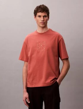 T-shirt med emblem och grafisk logotyp