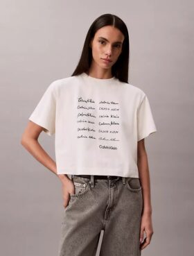 T-shirt med grafiskt tryck och logotyp
