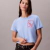 T-shirt med kort passform och skriptlogotyp T-shirt med kort passform och skriptlogotyp