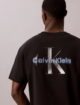 T-shirt med Liquid Monologo-tryck