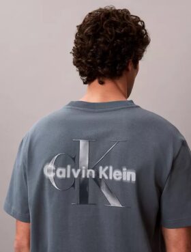 T-shirt med Liquid Monologo-tryck