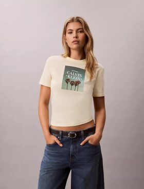 T-shirt med palmträd-logotyp