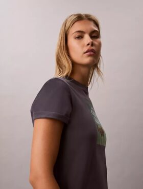 T-shirt med palmträd-logotyp