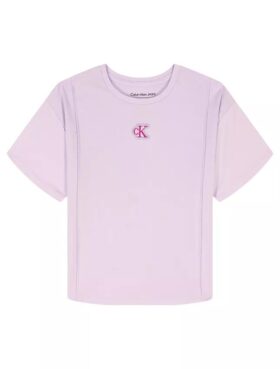 T-shirt med pintuck och Monogram för flickor