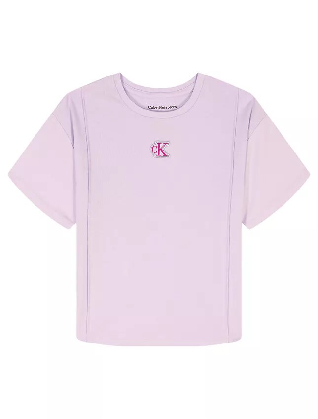 T-shirt med pintuck och Monogram för flickor T-shirt med pintuck och Monogram för flickor