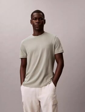 T-shirt med rund hals i Supima-bomull
