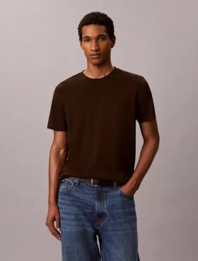 T-shirt med rund hals i Supima-bomull