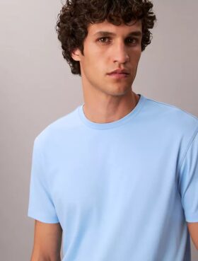 T-shirt med rund hals i Supima-bomull