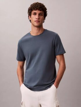 T-shirt med rund hals i Supima-bomull