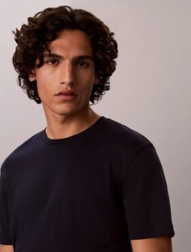 T-shirt med rund hals i Supima-bomull