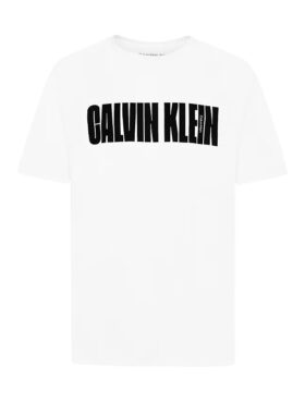 T-shirt med rund hals och Ck-logotyp i versaler för pojkar