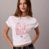 T-shirt med rund hals och stadsmotiv T-shirt med rund hals och stadsmotiv