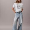T-shirt med rund hals och stadsmotiv T-shirt med rund hals och stadsmotiv