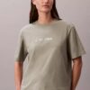 T-shirt med standardlogotyp, boxig passform och rund hals T-shirt med standardlogotyp, boxig passform och rund hals