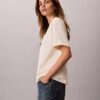 T-shirt med standardlogotyp, boxig passform och rund hals