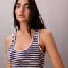 Tanktop i bomullsribb Tanktop i bomullsribb