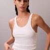 Tanktop i bomullsribb