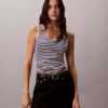 Tanktop i bomullsribb Tanktop i bomullsribb