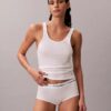 Tanktop i bomullsribb