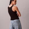 Tanktop i bomullsribb Tanktop i bomullsribb