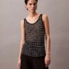 Tanktop med jacquardstruktur Tanktop med jacquardstruktur