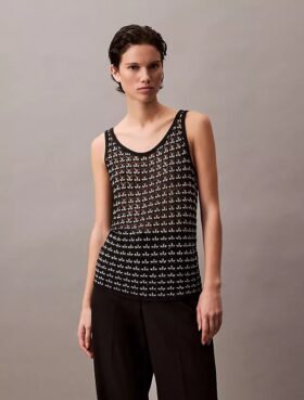 Tanktop med jacquardstruktur