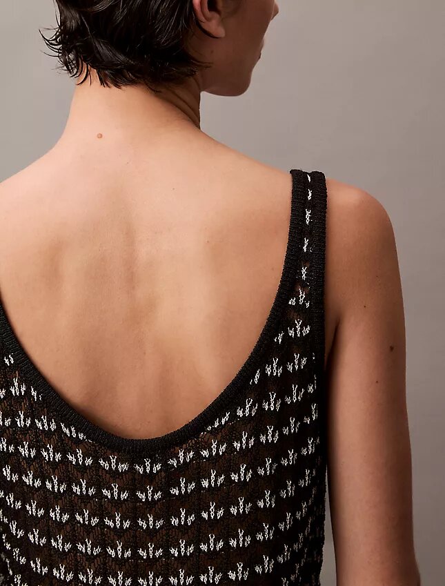 Tanktop med jacquardstruktur Tanktop med jacquardstruktur