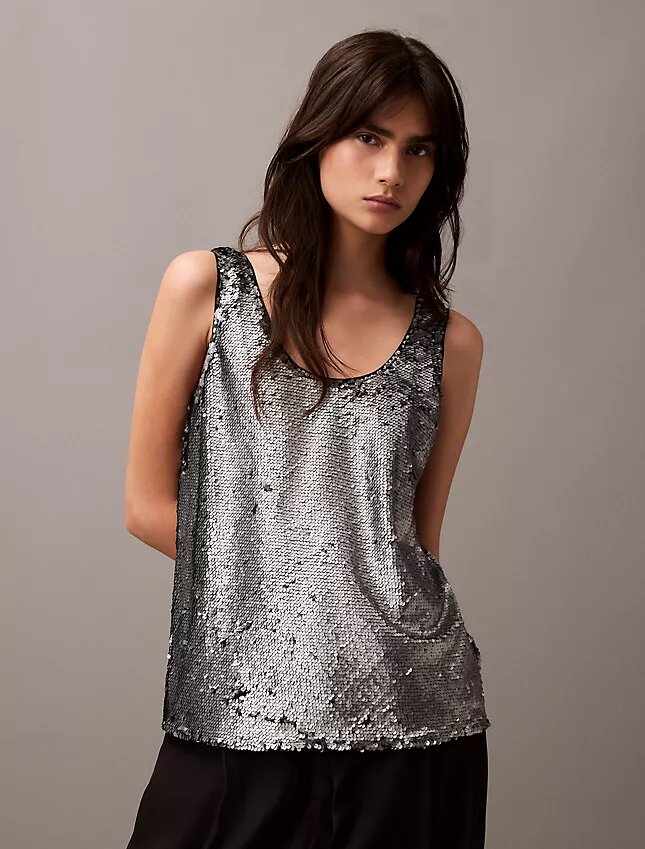Tanktop med paljetter Tanktop med paljetter