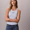 Tanktop med ribbad kontur och logotyp Tanktop med ribbad kontur och logotyp