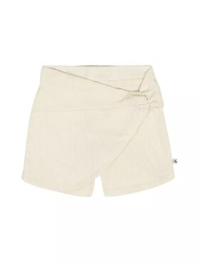 Texturerad skort med omlottframsida för flickor