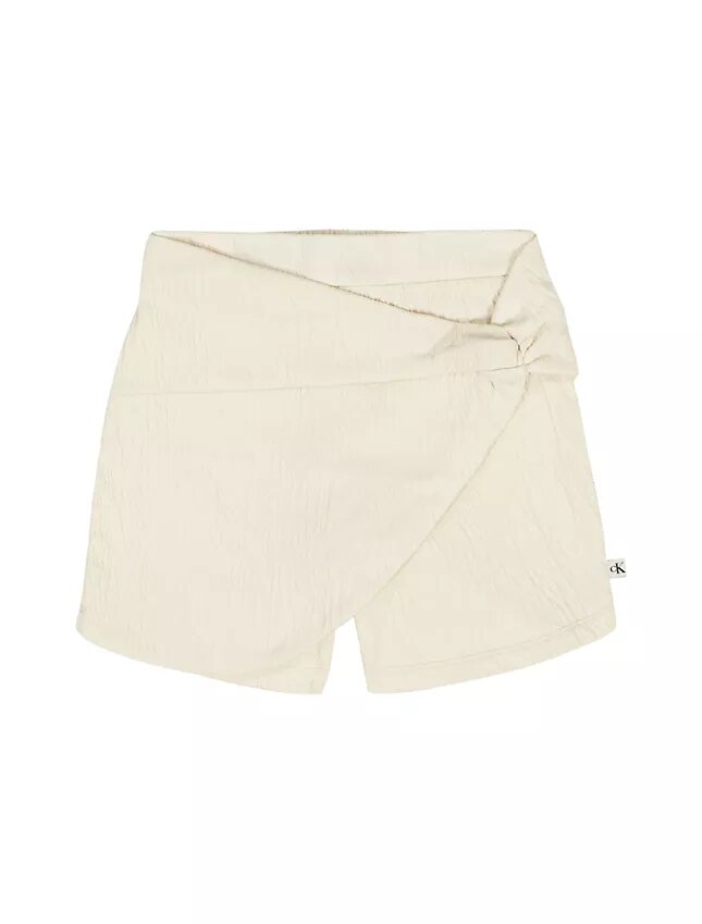 Texturerad skort med omlottframsida för flickor Texturerad skort med omlottframsida för flickor