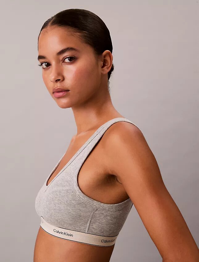Traditionell, lätt fodrad triangel-Bralette i Cotton Stretch Traditionell, lätt fodrad triangel-Bralette i Cotton Stretch