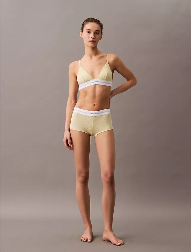 Triangel-Bralette i bomullsmodal med stretchribb, unlined Triangel-Bralette i bomullsmodal med stretchribb, unlined