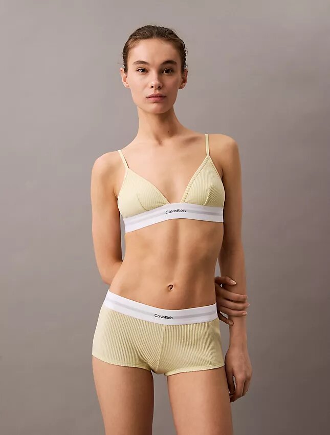 Triangel-Bralette i bomullsmodal med stretchribb, unlined Triangel-Bralette i bomullsmodal med stretchribb, unlined