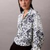 Tryckt, avslappnad Utility Shirt med knappar Tryckt, avslappnad Utility Shirt med knappar