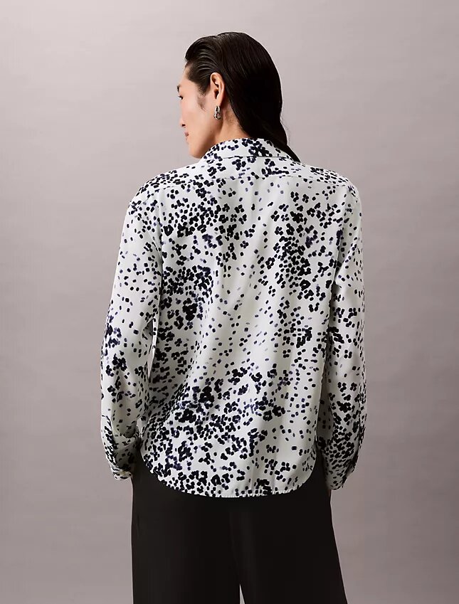 Tryckt, avslappnad Utility Shirt med knappar Tryckt, avslappnad Utility Shirt med knappar