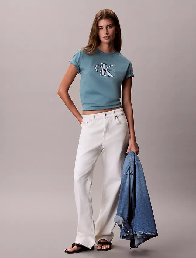 Tvåfärgad Monologo Classic T-shirt Tvåfärgad Monologo Classic T-shirt