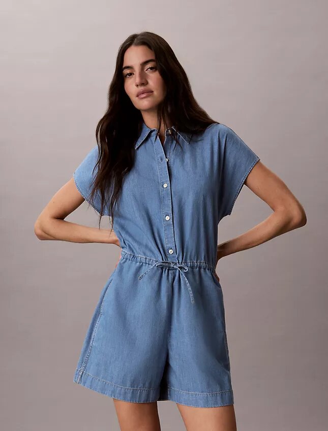 Tvättad chambray-overall Tvättad chambray-overall