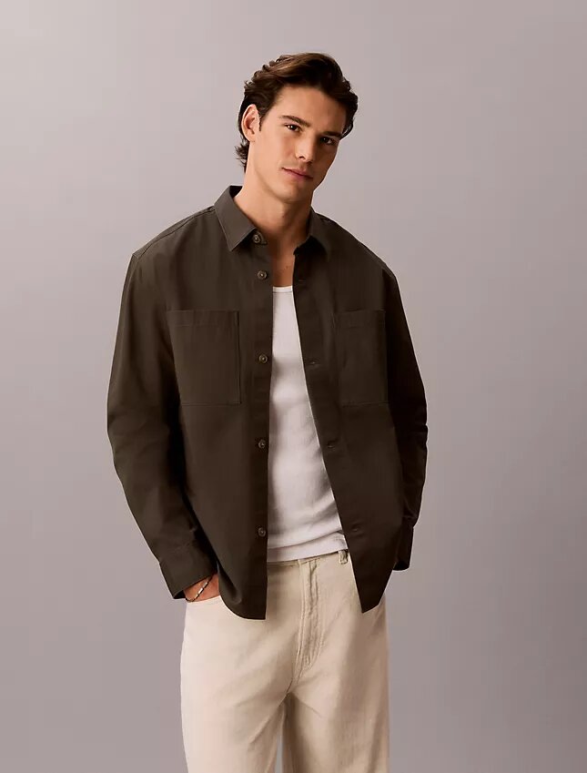 Tvättad twill-övertröja Tvättad twill-övertröja